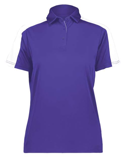 Augusta Sportswear Women's Two-Tone Vital Polo 5029 Purple/ White