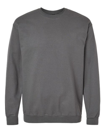 Gildan Softstyle® Midweight Crewneck Sweatshirt SF000 Charcoal Custom Embroidered Business Logo