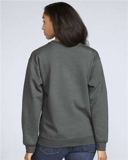 Gildan Softstyle® Midweight Crewneck Sweatshirt SF000 Charcoal Custom Embroidered Business Logo
