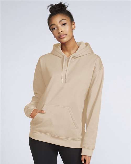 Custom Embroidered  Gildan Softstyle® Midweight Hooded Sweatshirt SF500 Sand