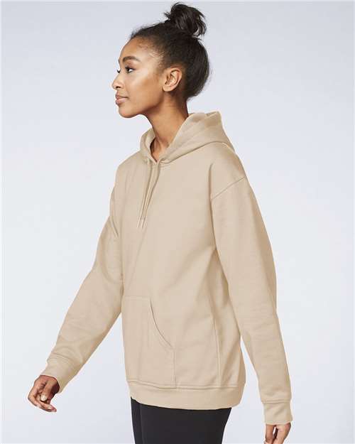 Gildan Softstyle® Midweight Hooded Sweatshirt SF500 Sand Custom Embroidered Business Logo