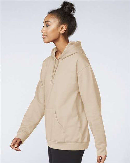 Gildan Softstyle® Midweight Hooded Sweatshirt SF500 Sand Custom Embroidered Business Logo