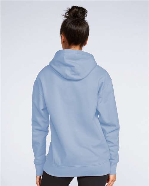 Gildan Softstyle® Midweight Hooded Sweatshirt SF500 Stone Blue Custom Embroidered Business Logo