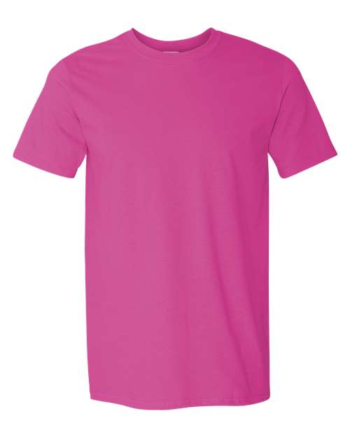 Gildan Softstyle® T-Shirt 64000 Heather Sapphire Custom Embroidered Business Logo