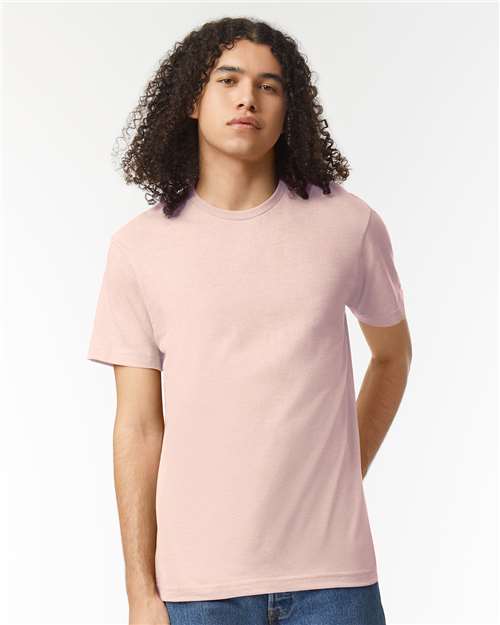 Custom Embroidered  American Apparel CVC Tee 2001CVC Heather Blush