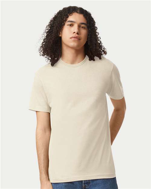 Custom Embroidered  American Apparel CVC Tee 2001CVC Heather Bone