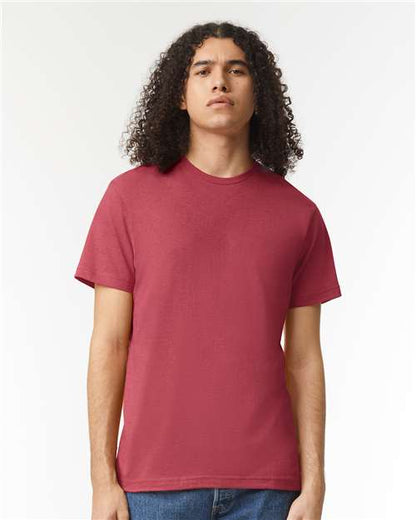Custom Embroidered  American Apparel CVC Tee 2001CVC Heather Cardinal