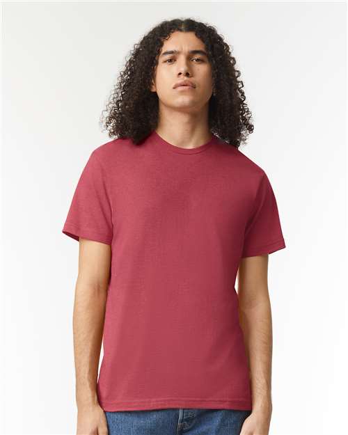 Custom Embroidered  American Apparel CVC Tee 2001CVC Heather Cardinal
