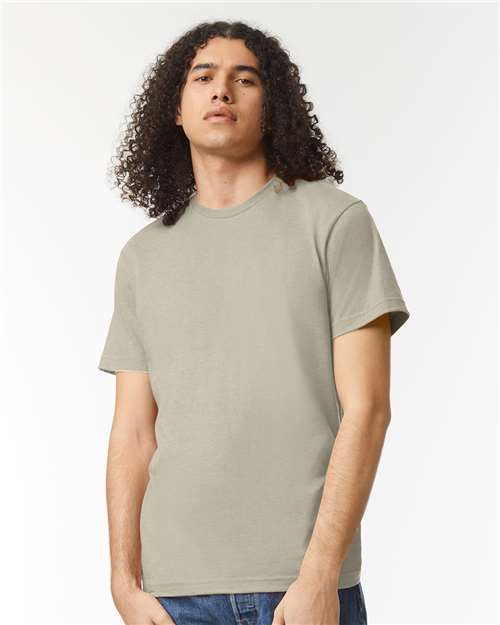 Custom Embroidered  American Apparel CVC Tee 2001CVC Heather Khaki