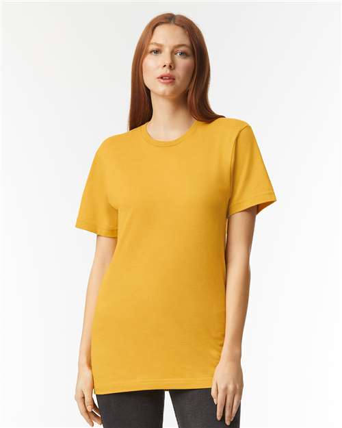 Custom Embroidered  American Apparel CVC Tee 2001CVC Heather Mustard