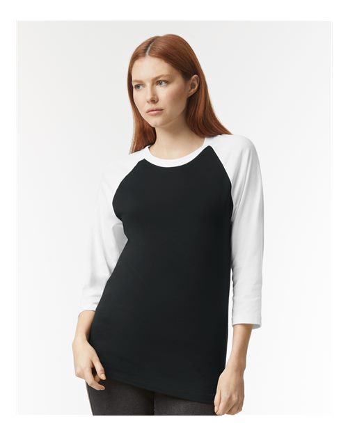 Custom Embroidered  American Apparel CVC Three-Quarter Sleeve Tee 2003CVC  