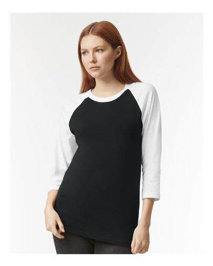 Custom Embroidered  American Apparel CVC Three-Quarter Sleeve Tee 2003CVC  