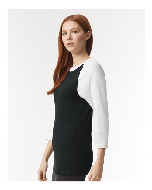 American Apparel CVC Three-Quarter Sleeve Tee 2003CVC
