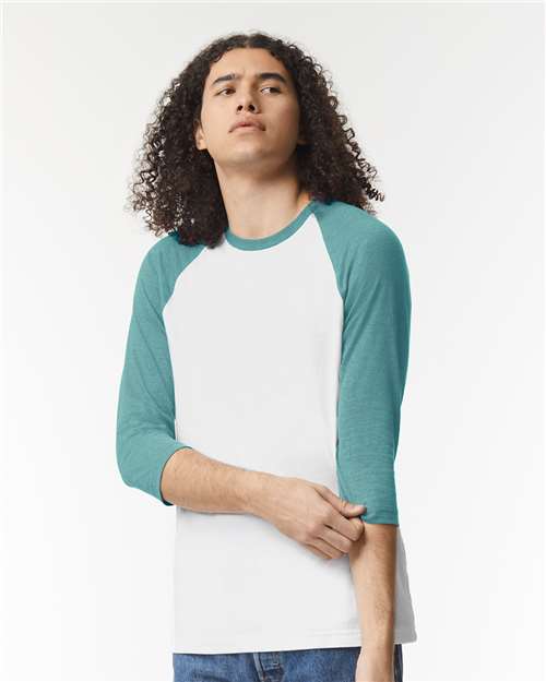 Custom Embroidered  American Apparel CVC Three-Quarter Sleeve Tee 2003CVC  