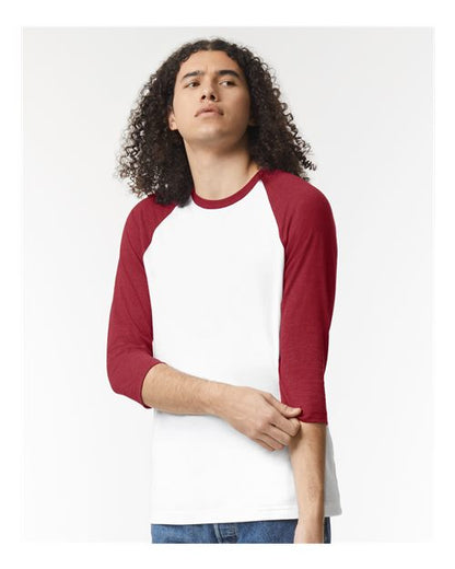 Custom Embroidered  American Apparel CVC Three-Quarter Sleeve Tee 2003CVC  