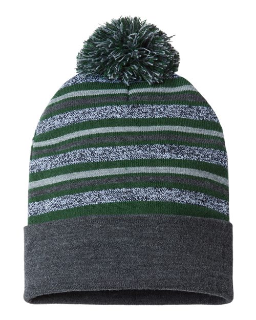 CAP AMERICA USA-Made Striped Beanie RKL12 Custom Embroidered Business Logo