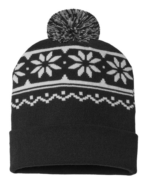 CAP AMERICA USA-Made Snowflake Beanie RKF12 Custom Embroidered Business Logo