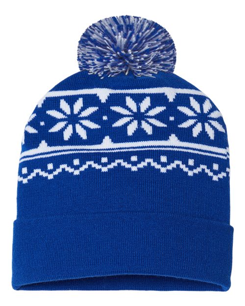 CAP AMERICA USA-Made Snowflake Beanie RKF12 Custom Embroidered Business Logo