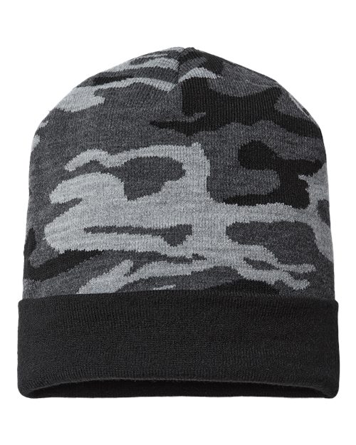 CAP AMERICA USA-Made Camo Cuffed Beanie RKC12 Custom Embroidered Business Logo