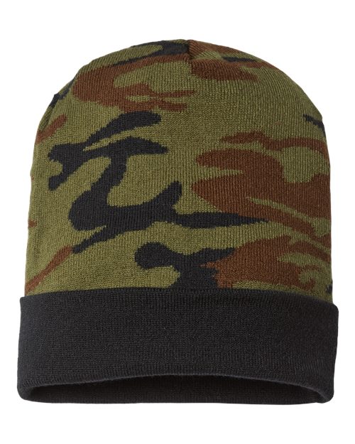 CAP AMERICA USA-Made Camo Cuffed Beanie RKC12 Custom Embroidered Business Logo