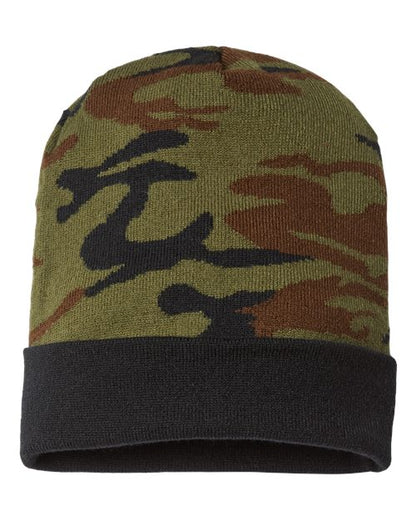 CAP AMERICA USA-Made Camo Cuffed Beanie RKC12 Custom Embroidered Business Logo