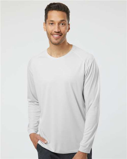 Custom Embroidered  Paragon Long Islander Performance Long Sleeve T-Shirt 210 Aluminum