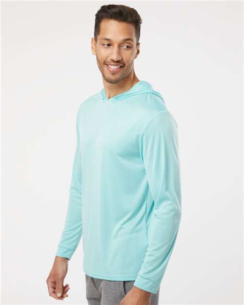 Paragon Bahama Performance Hooded Long Sleeve T-Shirt 220 Aqua Blue