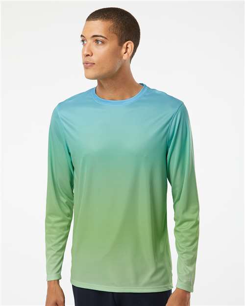 Custom Embroidered  Paragon Barbados Performance Pin Dot Long Sleeve T-Shirt 225  