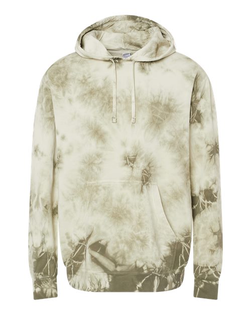 Independent Trading Co. Midweight Tie-Dyed Hooded Sweatshirt PRM4500TD Custom Embroidered Business Logo