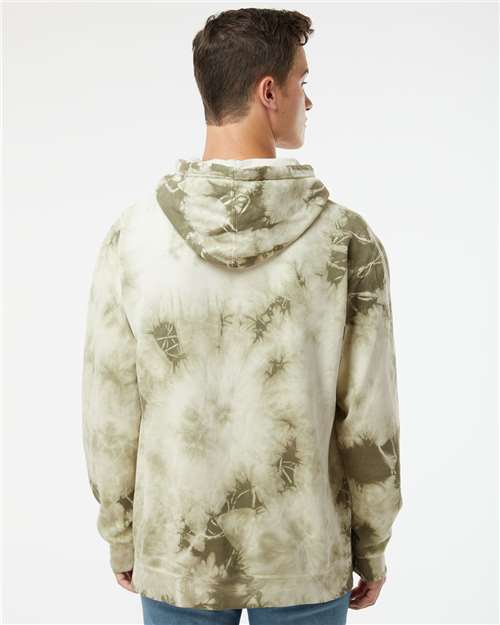 Independent Trading Co. Midweight Tie-Dyed Hooded Sweatshirt PRM4500TD Custom Embroidered Business Logo