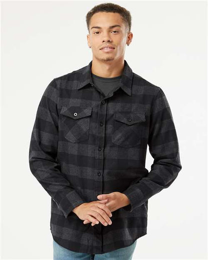 Independent Trading Co. Flannel Shirt EXP50F Custom Embroidered Business Logo