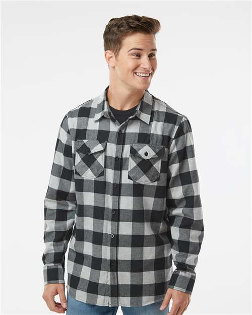 Independent Trading Co. Flannel Shirt EXP50F Custom Embroidered Business Logo