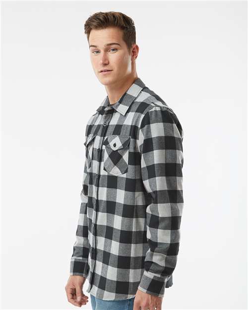 Independent Trading Co. Flannel Shirt EXP50F Custom Embroidered Business Logo