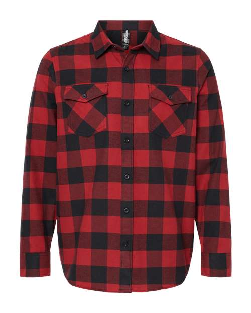 Independent Trading Co. Flannel Shirt EXP50F Custom Embroidered Business Logo