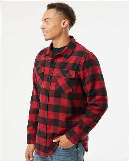 Independent Trading Co. Flannel Shirt EXP50F Custom Embroidered Business Logo