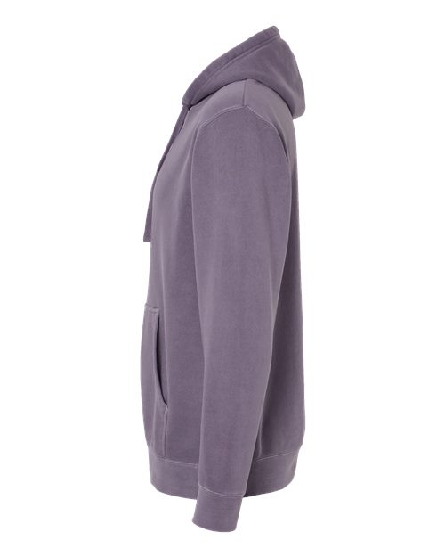 Independent Trading Co. Midweight Pigment-Dyed Hooded Sweatshirt PRM4500 Pigment Plum Custom Embroidered Business Logo