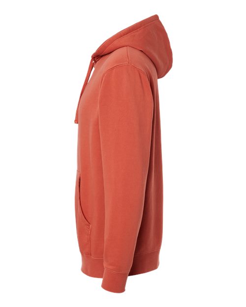 Independent Trading Co. Midweight Pigment-Dyed Hooded Sweatshirt PRM4500 Pigment Amber Custom Embroidered Business Logo