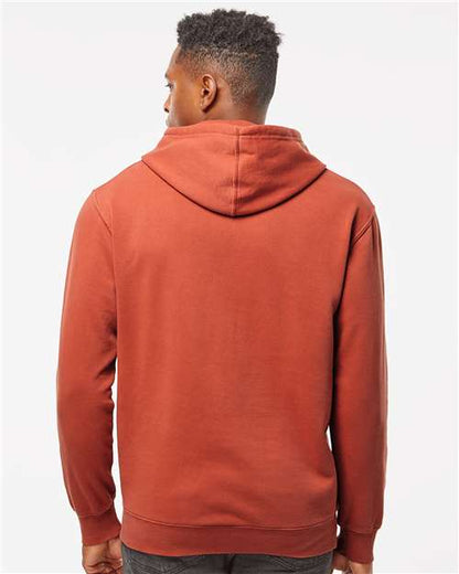 Independent Trading Co. Midweight Pigment-Dyed Hooded Sweatshirt PRM4500 Pigment Amber Custom Embroidered Business Logo