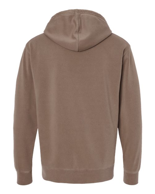 Independent Trading Co. Midweight Pigment-Dyed Hooded Sweatshirt PRM4500 Pigment Clay Custom Embroidered Business Logo