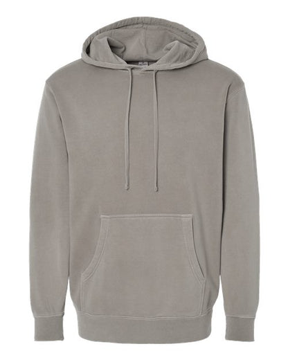 Independent Trading Co. Midweight Pigment-Dyed Hooded Sweatshirt PRM4500 Pigment Cement Custom Embroidered Business Logo
