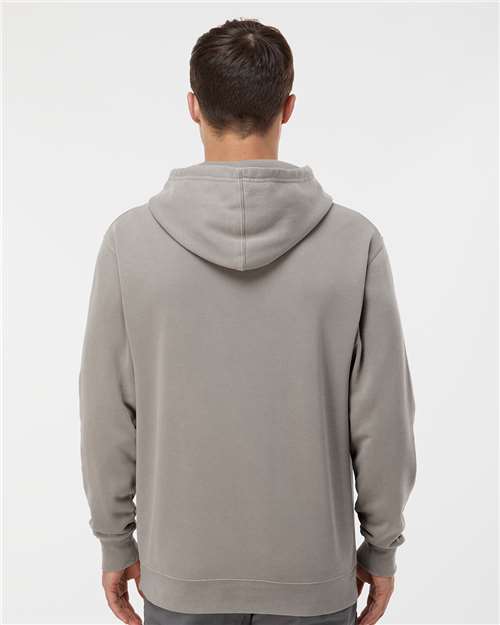Independent Trading Co. Midweight Pigment-Dyed Hooded Sweatshirt PRM4500 Pigment Cement Custom Embroidered Business Logo