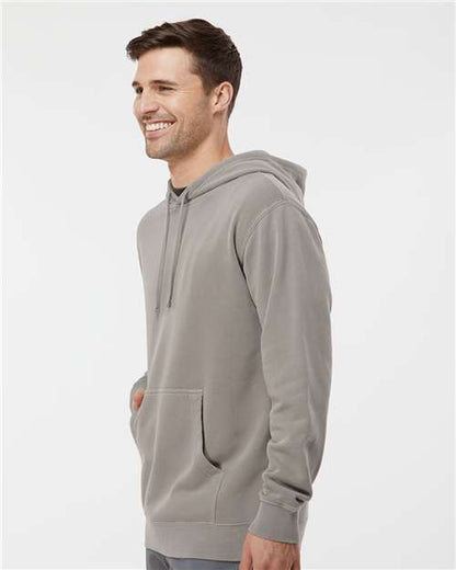 Independent Trading Co. Midweight Pigment-Dyed Hooded Sweatshirt PRM4500 Pigment Cement Custom Embroidered Business Logo