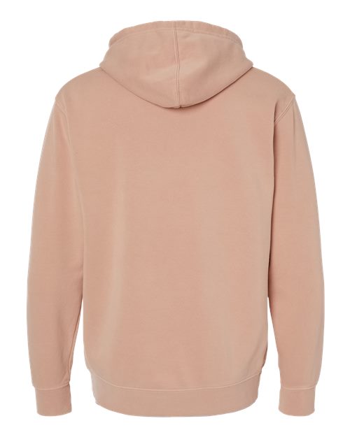 Independent Trading Co. Midweight Pigment-Dyed Hooded Sweatshirt PRM4500 Pigment Dusty Pink Custom Embroidered Business Logo