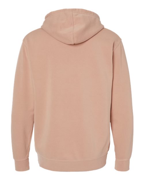 Independent Trading Co. Midweight Pigment-Dyed Hooded Sweatshirt PRM4500 Pigment Clay Custom Embroidered Business Logo
