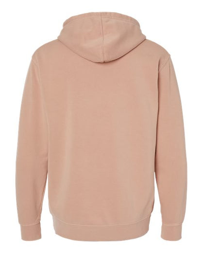 Independent Trading Co. Midweight Pigment-Dyed Hooded Sweatshirt PRM4500 Pigment Clay Custom Embroidered Business Logo