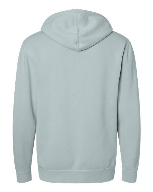 Independent Trading Co. Midweight Pigment-Dyed Hooded Sweatshirt PRM4500 Pigment Plum Custom Embroidered Business Logo