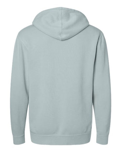Independent Trading Co. Midweight Pigment-Dyed Hooded Sweatshirt PRM4500 Pigment Plum Custom Embroidered Business Logo