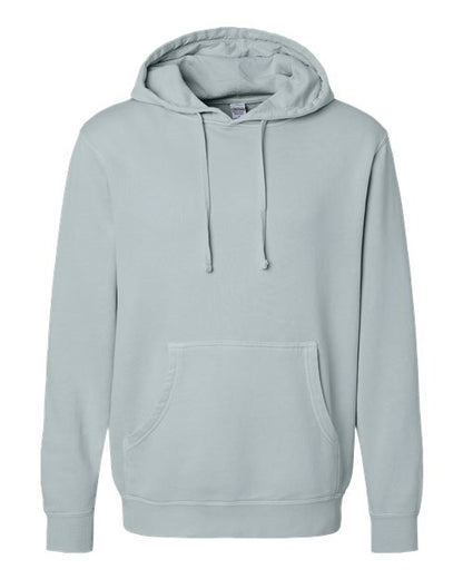 Independent Trading Co. Midweight Pigment-Dyed Hooded Sweatshirt PRM4500 Pigment Sage Custom Embroidered Business Logo