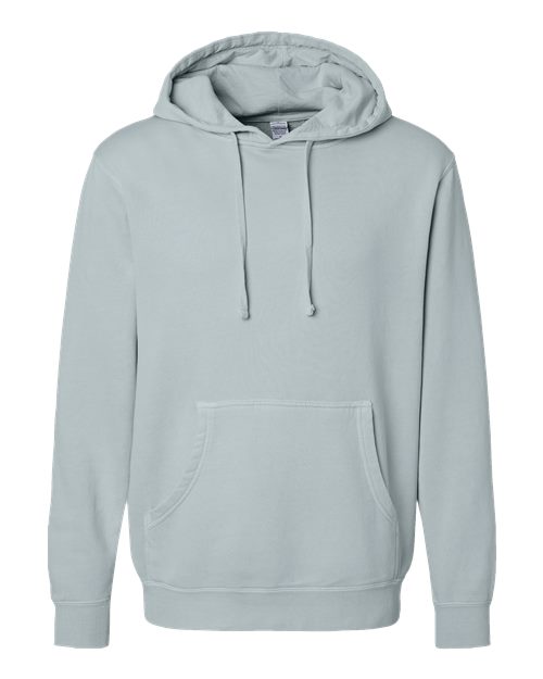 Independent Trading Co. Midweight Pigment-Dyed Hooded Sweatshirt PRM4500 Pigment Sage Custom Embroidered Business Logo