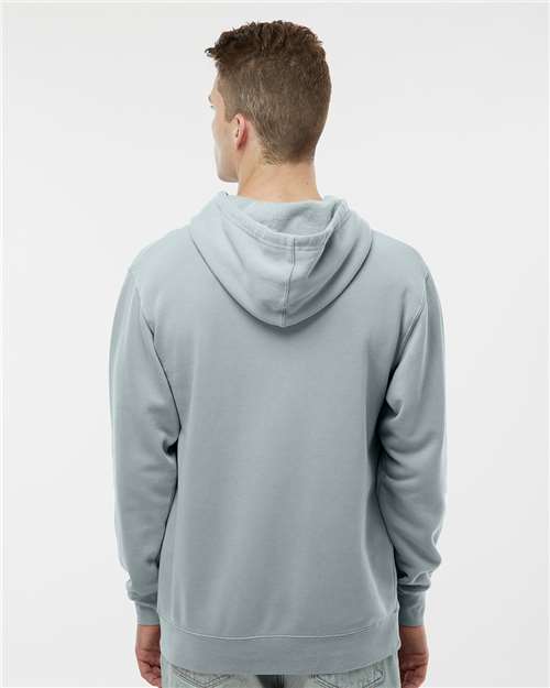 Independent Trading Co. Midweight Pigment-Dyed Hooded Sweatshirt PRM4500 Pigment Sage Custom Embroidered Business Logo
